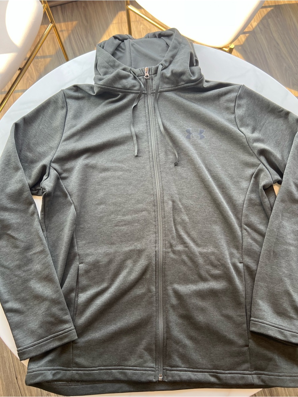 Rarely Worn Under Armour Cold Gear Men's Hooded Full-Zip Jacket - Charcoal/Green